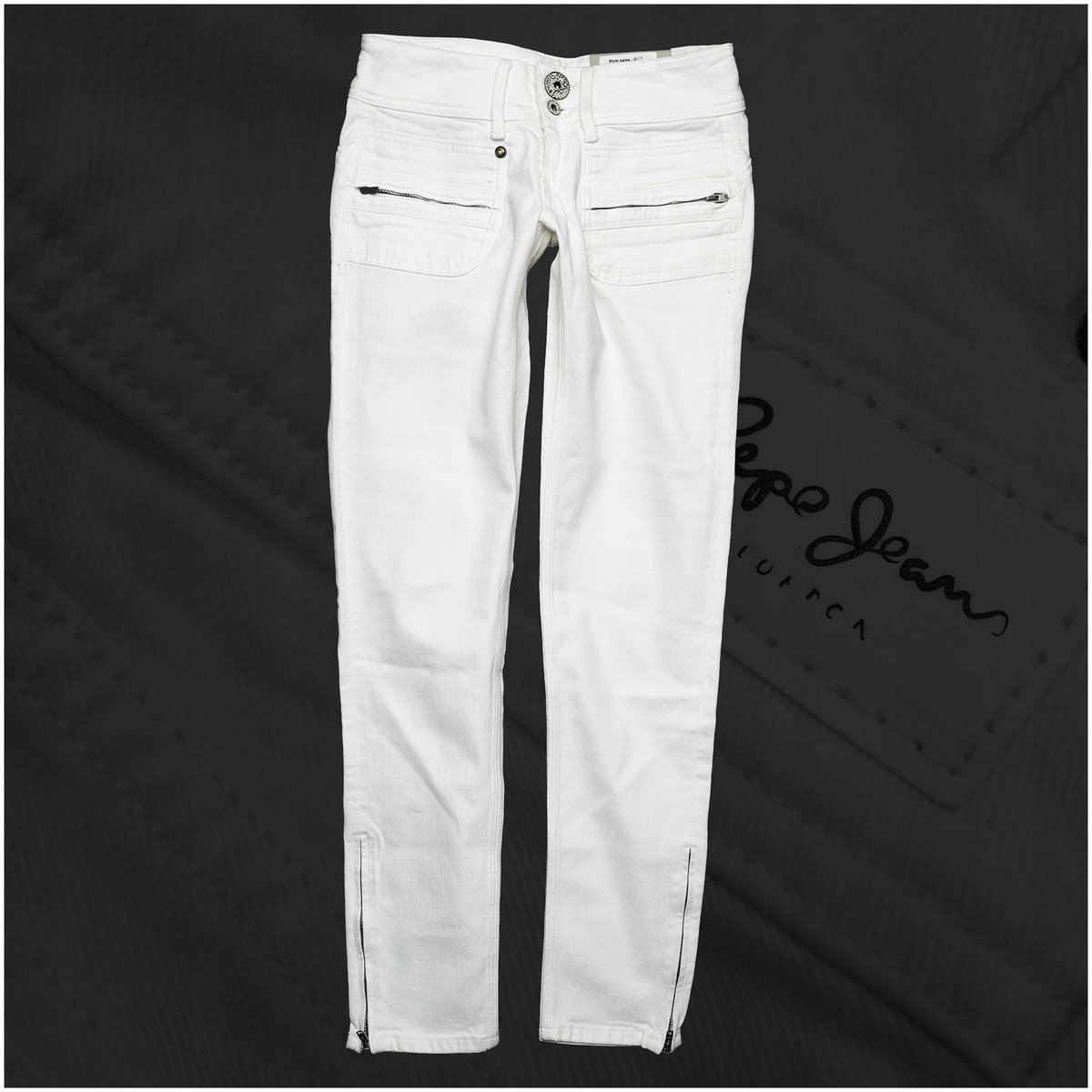PEPE JEANS London L236 S60 Damskie Spodnie Jeans Ecru W:24 L:28