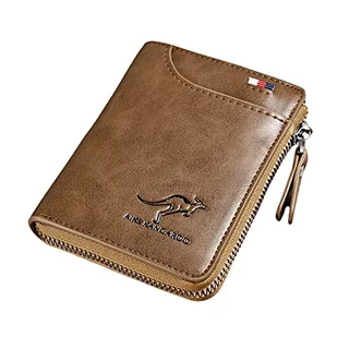 Ninevi portfel męski, skórzany, RFID, portfel męski, 13 przegródek na dowód osobisty, prawo jazdy, karty kredytowe, karty autobusowe, banknoty, brąz.. - Portfele - miniaturka - grafika 1