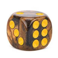 Gry planszowe - Kostka K6 1,1 cm RPG Tygrysie Oko Kość Sześciościenna - miniaturka - grafika 1