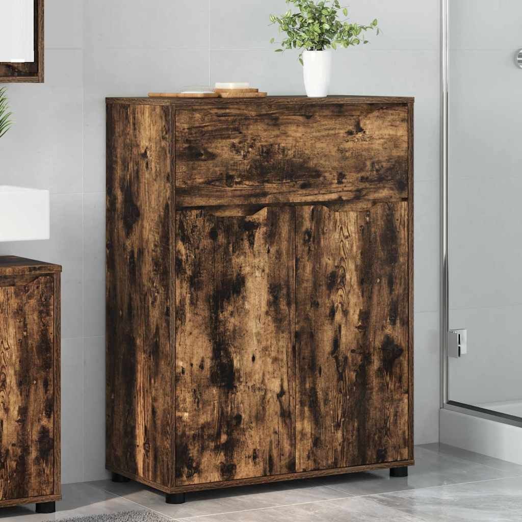 vidaXL vidaXL Szafka Łazienkowa z szufladą Dąb wędzony 72,5 x 36,5 x 100 cm