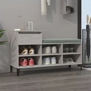 Szafka na buty, szarość betonu, 102x36x60 cm - Szafki na buty - miniaturka - grafika 1
