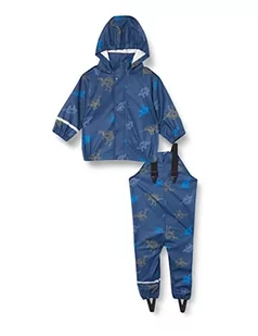 NAME IT Baby Boys NMMDRY RAIN zestaw Dino FO kurtka przeciwdeszczowa, niebieski Insignia Blue, 80, niebieski (Insignia Blue), 86 - Kurtki i płaszcze dla chłopców - miniaturka - grafika 1