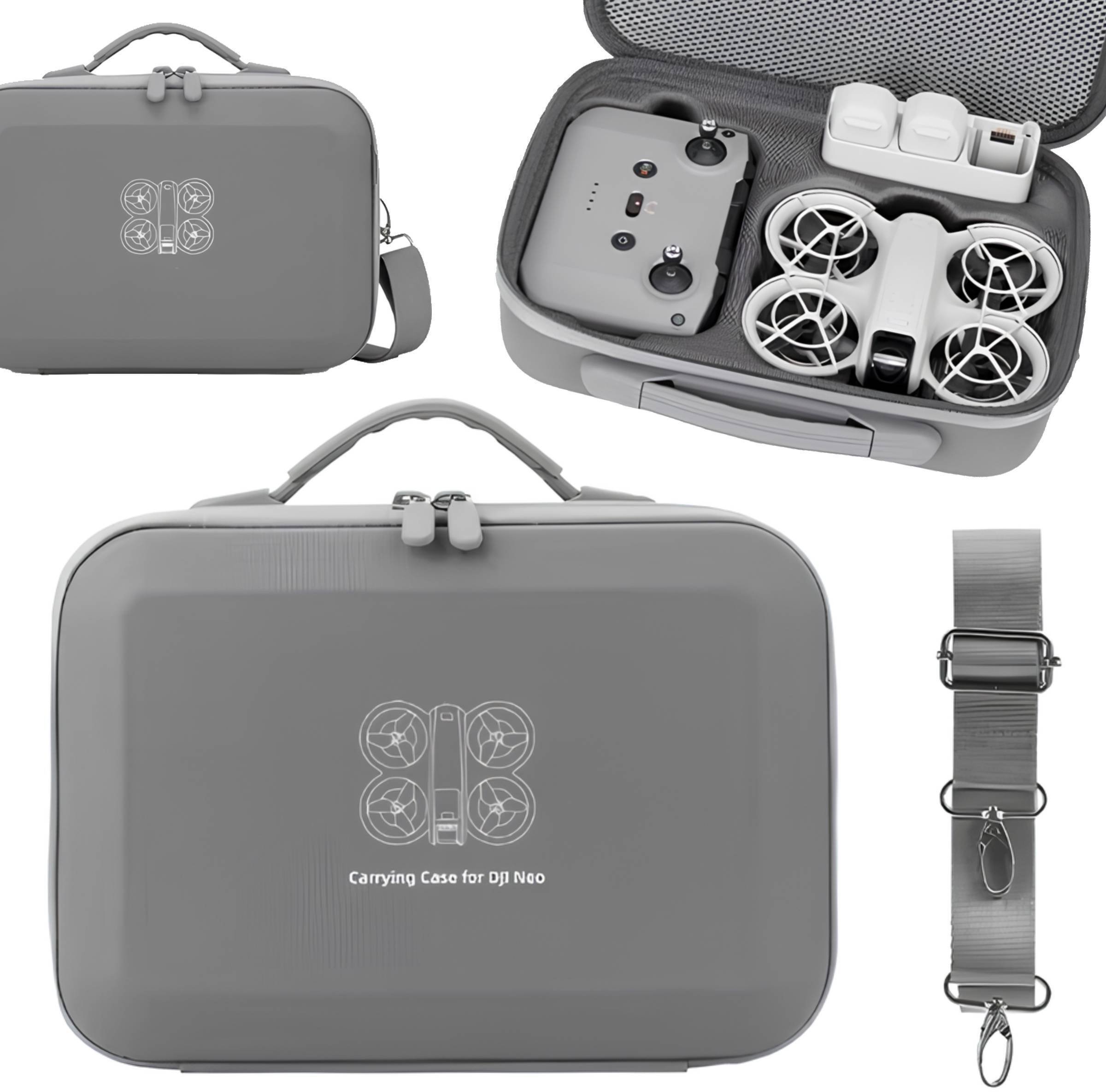 PRZENOŚNA TORBA ETUI CASE FUTERAŁ OCHRONNY NA RAMIĘ NA DRONA I AKCESORIA DO DJI NEO SZARA