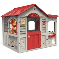 Place zabaw - Domek zabaw z czerwonym dachem - 104 x 103 x 122 cm - miniaturka - grafika 1
