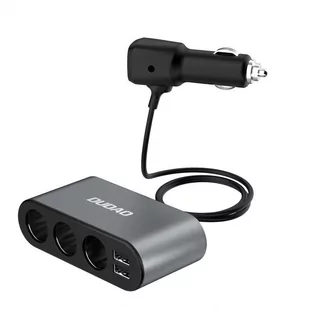 Dudao 2x USB / 3x rozdzielacz gniazda zapalniczki Czarny - Ładowarki samochodowe - miniaturka - grafika 4