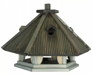 Karmnik Dla Ptaków Duży Drewniany Kawka Viii - Pozostałe ozdoby ogrodowe - miniaturka - grafika 1