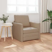 Fotele - vidaXL Fotel narożny 2 w 1 Cappuccino 74x77x81 cm z sztucznej skóry - miniaturka - grafika 1