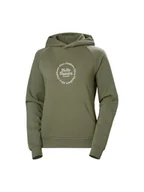 Bluzy damskie - Bluza damska sportowa HELLY HANSEN W Core Graphic Hoodie zielony XS - miniaturka - grafika 1