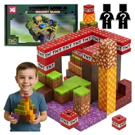 Klocki - KLOCKI MAGNETYCZNE 120EL 2 LUDZIKI KONSTRUKCYJNE SZEŚCIAN PIKSEL KWADRATOWE - miniaturka - grafika 1