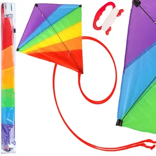 Latawiec tęczowy 87x81 cm - Zabawki i gry sportowe - miniaturka - grafika 1