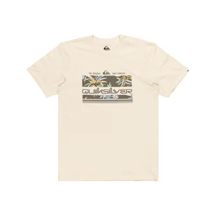 Męska Koszulka z krótkim rękawem QUIKSILVER TROPICAL RAINBOW SS EQYZT07679-WDW0 – Beżowy - Koszulki męskie - miniaturka - grafika 1