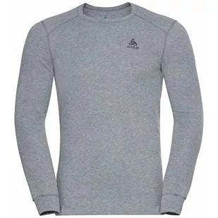 ODLO ODLO Męska koszulka z okrągłym dekoltem L/S Active Warm Eco T-shirt Szary Odlo stal szary melanż M 159102 - Koszulki męskie - miniaturka - grafika 1