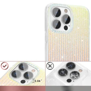 Kingxbar Travel Series luksusowe eleganckie etui na iPhone 13 Pro niebiesko-pomarańczowy (Clouds) - Etui i futerały do telefonów - miniaturka - grafika 5