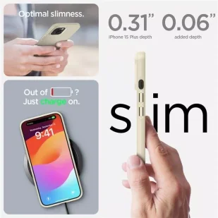 Etui Spigen Thin Fit do Apple iPhone 15 Plus - beżowe - Etui i futerały do telefonów - miniaturka - grafika 7