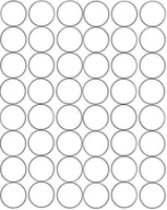 Pasmanteria - Koła grochy samoprzylepne, białe matowe, 6 cm, 48 sztuk - miniaturka - grafika 1