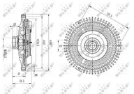 Sprzęgła - NRF SPRZĘGŁO WISKOTYCZNE  49581 BMW 740I 96-01 - miniaturka - grafika 1