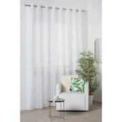 Firany - Firana z kółkami SOFIA 290 x 260 cm biała - miniaturka - grafika 1