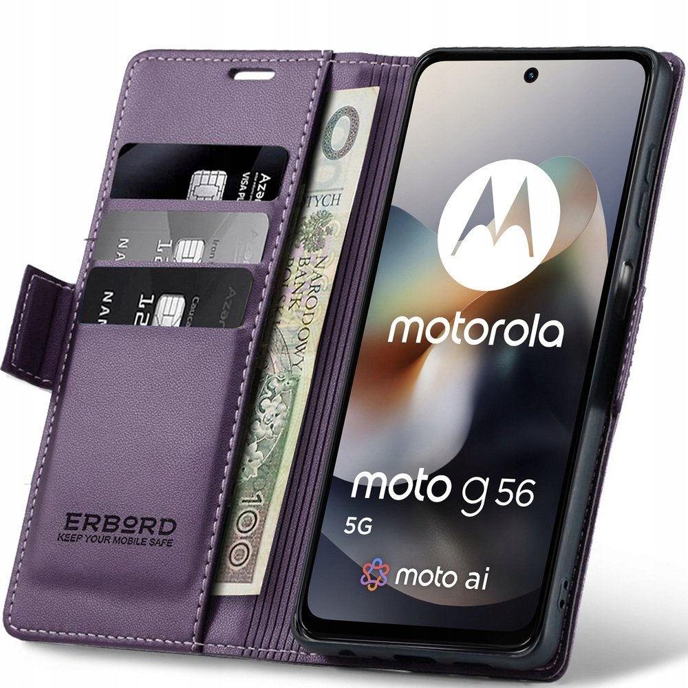 Etui Z Klapką Do Motorola Moto G56 5G Case Pokrowiec Futerał Portfel