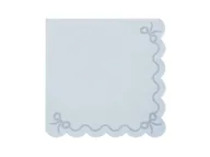 Dekoracje i nakrycia stołu na imprezę - Serwetki papierowe niebieskie z falbanką - 33 cm - 12 szt. - miniaturka - grafika 1