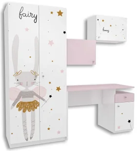 Biało-lawendowy komplet mebli dla dzieci N4-P72 - Wyposażenie pokoiku dziecięcego - miniaturka - grafika 1