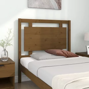 Lumarko Wezgłowie łóżka, miodowy brąz, 95,5x4x100 cm, lita sosna - Inne meble do sypialni - miniaturka - grafika 4