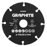 Tarcze do pił - Tarcza tnąca 115 mm do drewna i tworzyw sztucznych Graphite - 55H697 - miniaturka - grafika 1