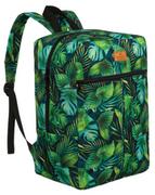 Plecaki - Duży damski plecak podróżny, bagaż podręczny Ryanair/WizzAir z roślinnym wzorem Rovicky, różnokolorowy - miniaturka - grafika 1