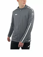 Kurtki męskie - JAKO Striker 2.0 męska kurtka z kapturem, kamiennoszary/biały, M - miniaturka - grafika 1