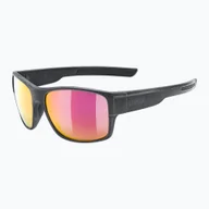 Okulary przeciwsłoneczne - Okulary przeciwsłoneczne UVEX Esntl Urban black matt/mirror red - miniaturka - grafika 1