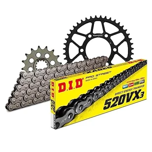 Zestaw łańcuchów DID stal 520VX3 / 112 nit zamek do Kawasaki ZX-6R 600/636 ccm rok prod. 2007-2018 - Części motocyklowe - miniaturka - grafika 1
