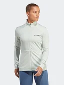 Odzież trekkingowa damska - adidas Polar Terrex Multi Full-Zip Fleece Jacket HN5464 Zielony Slim Fit - miniaturka - grafika 1
