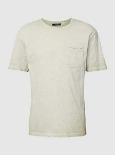T-shirt z dodatkiem wiskozy i kieszenią na piersi model ‘BLUJACK’ - Koszulki męskie - miniaturka - grafika 1