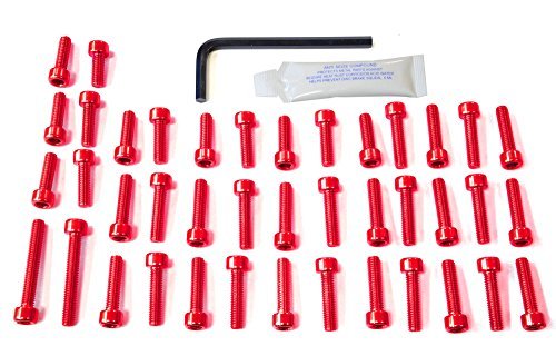 Pro-Bolt EKA320 aluminiowy zestaw śrub silnikowych do Kawasaki GPZ1100, czerwony