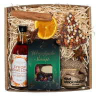 Zestawy upominkowe - Zestaw Świąteczny z herbatą, miodem, czekoladą i syropem - miniaturka - grafika 1