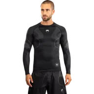 Kimona, stroje i obuwie - Venum Nexus Rashguard Long Sleeves Długi Rękaw Black/Silver - miniaturka - grafika 1