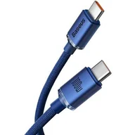 Kable USB - Baseus Crystal Shine Series kabel przewód USB do szybkiego ładowania i transferu danych USB Typ C - USB Typ C 100W 2m niebieski (CAJY000703) CAJY000703 - miniaturka - grafika 1