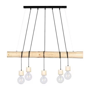 Spotlight Drewniana LAMPA wisząca TRABO PINO 69315550 rustykalna OPRAWA ekologiczny ZWIS drewniana belka sosna czarny 69315550 - Lampy sufitowe - miniaturka - grafika 1