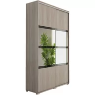 Szafy - Szafa Przesuwna 100 z Lustrem A9 Skąpski Meble Biały Mat, Czekolada, 245 Cm, Czarny - miniaturka - grafika 1