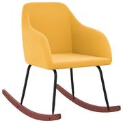 Fotele - vidaXL Fotel bujany żółty tapicerowany aksamitem 330730 - miniaturka - grafika 1