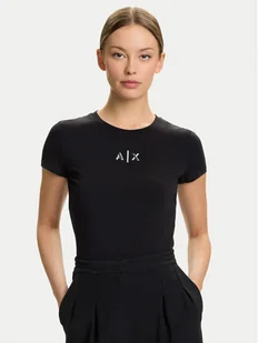 Armani Exchange T-Shirt XW001382 AF16294 UC001 Czarny Slim Fit - Koszulki i topy damskie - miniaturka - grafika 1