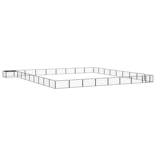 vidaXL Kojec dla psa, 36 panele, czarny, 100x50 cm, stal - Sprzęt podróżny i transportery dla psów - miniaturka - grafika 1