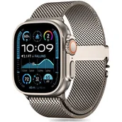 Akcesoria do smartwatchy - Pasek TECH-PROTECT Milano do Apple Watch 6/7/8/9/10/SE/Ultra 1/2 (44/45/46/49mm) Tytanowy - miniaturka - grafika 1