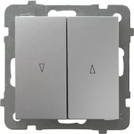 Wyłączniki światła i elektryczne - Ospel ŁĄCZNIK ŻALUZJOWY Z BLOKADĄ MECHANICZNĄ SREBRO AS. - ŁP-7GB/m/18 - miniaturka - grafika 1