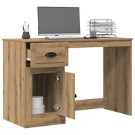 Biurka - vidaXL Biurko Dąb artystyczny Płyta wiórowa, laminat Standard - miniaturka - grafika 1