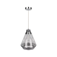 Lampy sufitowe - Britop LAMPA wisząca MISTRAL 15840128 loftowa OPRAWA szklany ZWIS stożek chrom przezroczysty - miniaturka - grafika 1