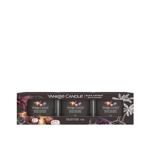Yankee Candle Mini Świeca Zapachowa - 3 Pack Black Coconut - Świece - miniaturka - grafika 1