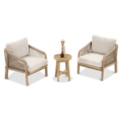 Meble ogrodowe - Meble balkonowe Marigold 2+1 Caffe - Furrore - miniaturka - grafika 1