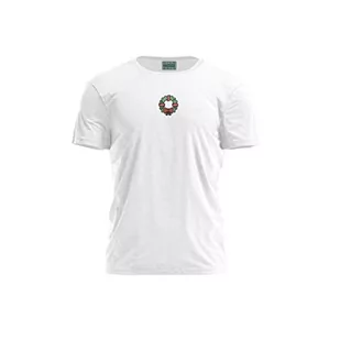 Bona Basics, Męski T-shirt z cyfrowym nadrukiem,% 100 bawełna, biały, na co dzień, męski top, rozmiar: L, biały, L - Koszulki męskie - miniaturka - grafika 1