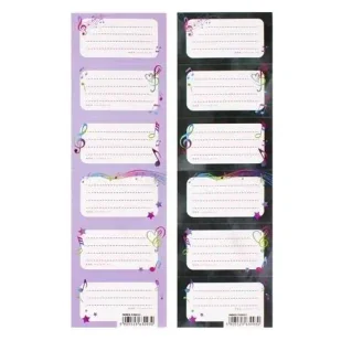 Naklejki na zeszyt Music (25szt) - STARPAK - Szkolne artykuły papiernicze - miniaturka - grafika 1