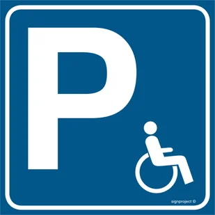 RA123 PARKING DLA INWALIDÓW, PN - PŁYTA PCV 1MM; (300X300MM) - Systemy ekspozycyjne i znaki informacyjne - miniaturka - grafika 1